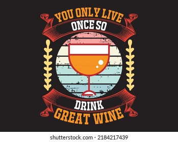 Wine t-shirt design vector file
