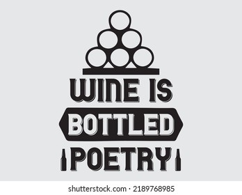Archivo vectorial de diseño de camisetas de tipografía de vino