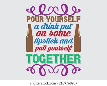 Wine typography t-shirt design  vector file