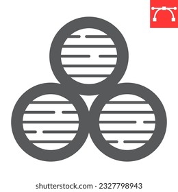 Wine vault glyph icon, fermentation and alcohol, wine cellar vector icon, vector graphics, editable stroke solid sign, eps 10.