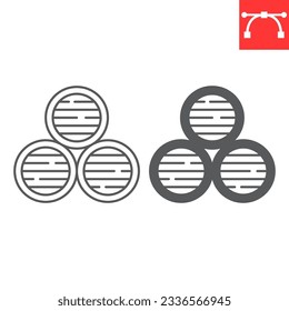 Wine vault line and glyph icon, fermentation and alcohol, wine cellar vector icon, vector graphics, editable stroke outline sign, eps 10.