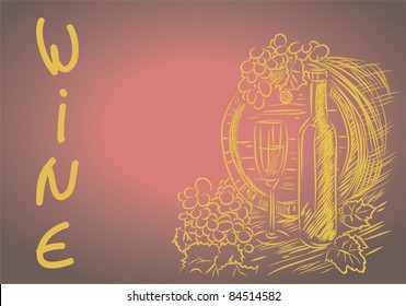 wine. vector.