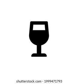 Wine vector black icon. Glass with wine symbol Vector illustration EPS 10