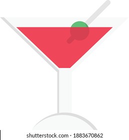 wine vector colour flat icon