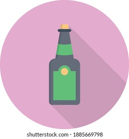 icono plano de color vectorial de vino