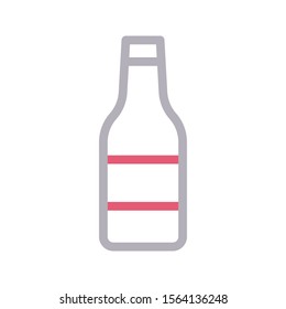 wine vector colour line icon 