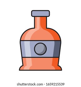 wine vector flat color icon 