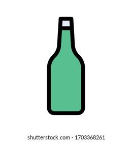 icono de color plano vectorial de vino 
