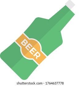 wine vector flat color icon 