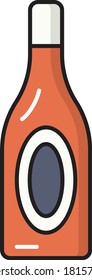 Weinvektorflachfarbensymbol 