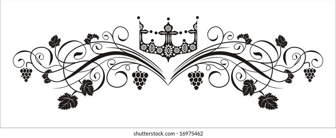 wine vector  flourish