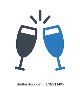 wine vector glyph color icon 