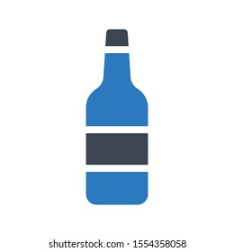 wine vector glyph colour icon
