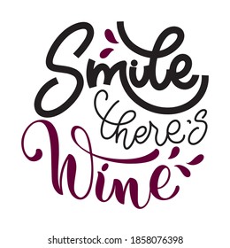 Cita de letras de vectores de vino. Tipografía inspiradora para bar, menú de pub, impresiones, etiquetas y diseño de logotipo.