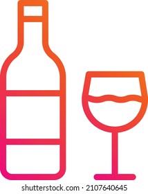 Ilustración de diseño de iconos de vectores de vino