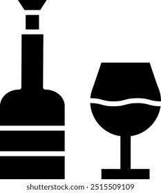 Ilustración de diseño de icono de Vector de vino