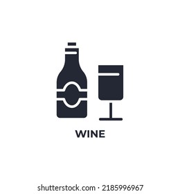 wine vector icon. filled flat sign for mobile concept and web design. Symbol, logo illustration. Vector graphics