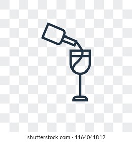 Wine vector icon isolated on transparent background, Wine logo concept