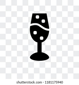 Wine vector icon isolated on transparent background, Wine logo concept