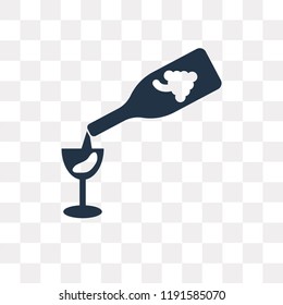 Wine vector icon isolated on transparent background, Wine transparency concept can be used web and mobile