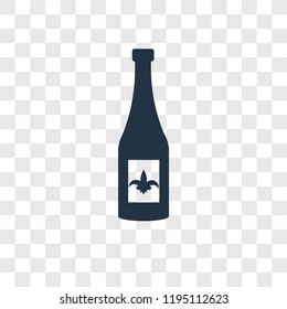 Wine vector icon isolated on transparent background, Wine transparency logo concept