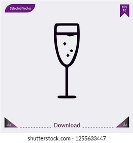Wine vector icon. Modern, simple, isolated, flat best quality icon for web site designs or mobile apps. Vector illustration.