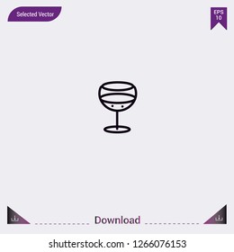 Wine vector icon. Modern, simple, isolated, flat best quality icon for web site designs or mobile apps. Vector illustration.