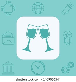 Wine vector icon sign symbol