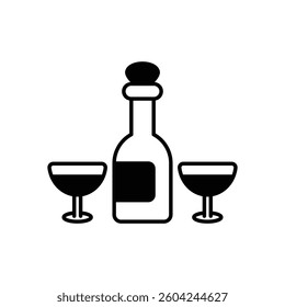 Wine vector icon stock illustration