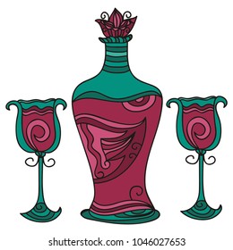 Wine. Vector illustration