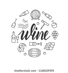Wine vector illustration