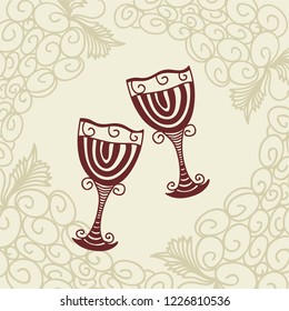 Wine. Vector illustration