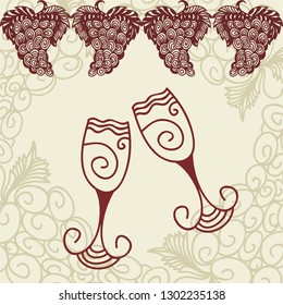 Wine. Vector illustration