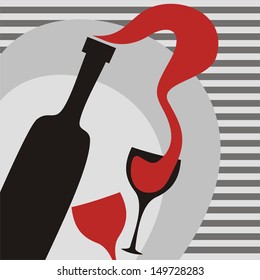 Wine vector illustration