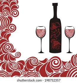 Wine vector illustration