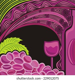 Wine vector illustration