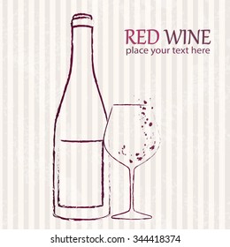Wine vector illustration