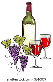 Wine – Vector Illustration