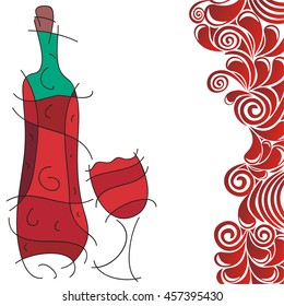 Wine. Vector illustration.
