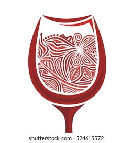 Wine. Vector illustration. 