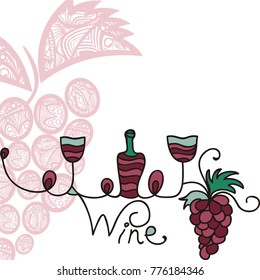 Wine. Vector illustration.