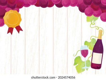Wine vector illustration frame design