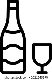 wine vector illustration isolated on a transparent background . colour vector icons for concept or web graphics.