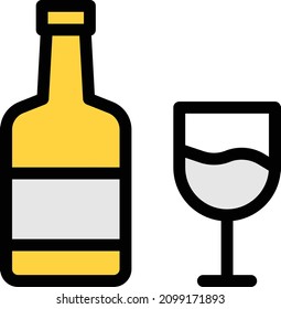 wine vector illustration isolated on a transparent background . color vector icons for concept or web graphics.