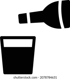 ilustración de vino Vector sobre un fondo transparente. Símbolos de calidad premium. Icono vectorial de trazo para el concepto y diseño gráfico.