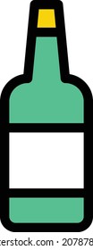 wine Vector illustration on a transparent background. Premium quality symbols. Stroke vector icon for concept and graphic design.