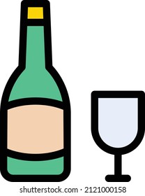 Wine Vector illustration on a transparent background.Premium quality symmbols.Stroke vector icon for concept and graphic design.