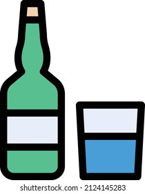 wine Vector illustration on a transparent background. Premium quality symbols. Stroke vector icon for concept and graphic design.