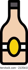 wine Vector illustration on a transparent background. Premium quality symbols. Stroke vector icon for concept and graphic design.