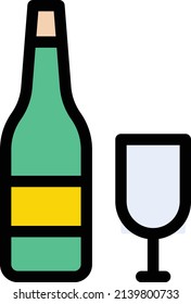 Wine Vector illustration on a transparent background.Premium quality symmbols.Stroke vector icon for concept and graphic design. 